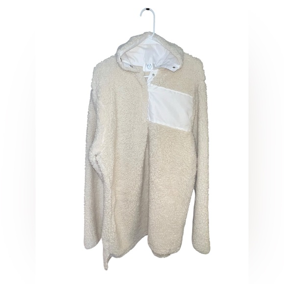 Bella Bean Shop Cozy Cream Sherpa Pullover women’s XL - Picture 1 of 8